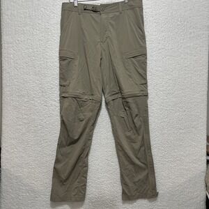 REI‎ Co-Op Sahara Convertible Pants Men's Khaki Nylon Cargo Hiking Camping Sz 34